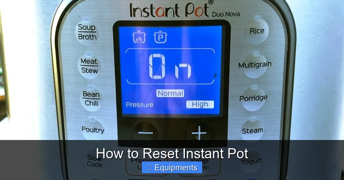 How to Reset Instant Pot