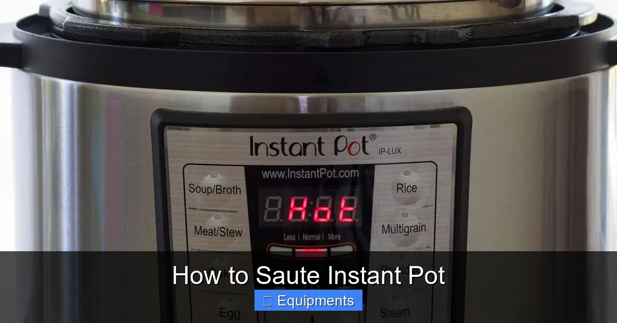 How to Saute Instant Pot