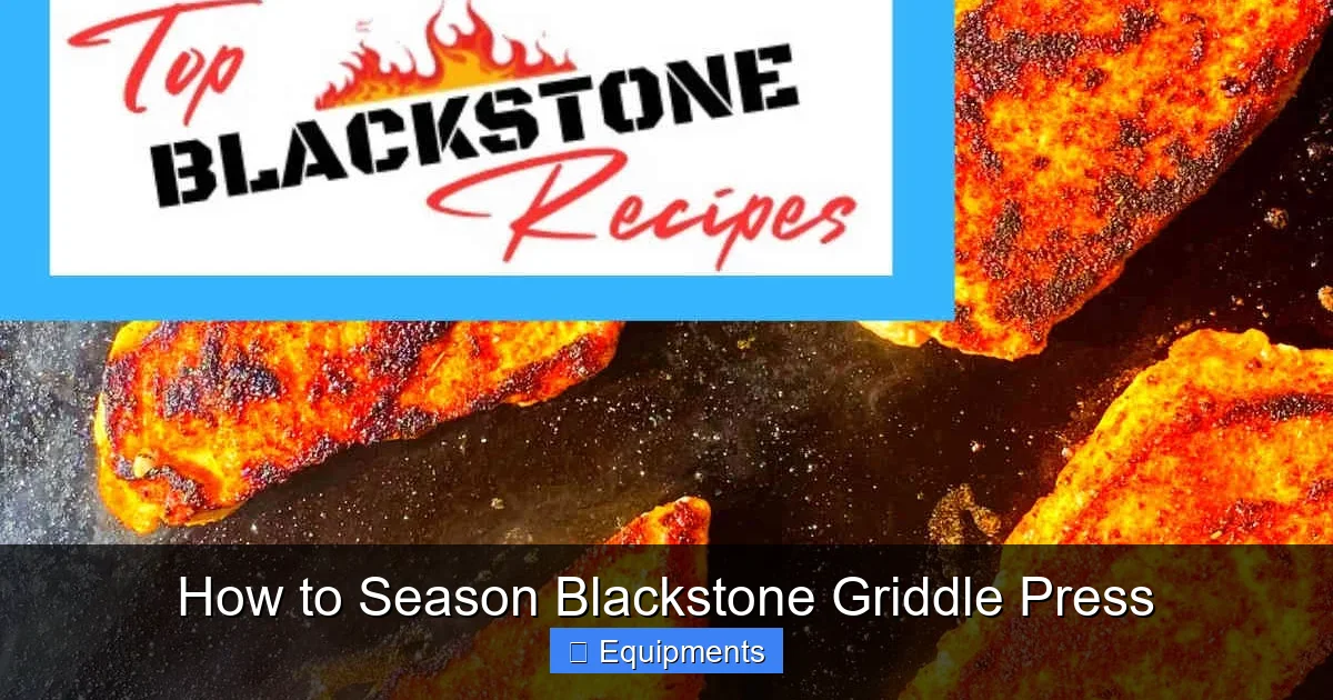 How to Season Blackstone Griddle Press