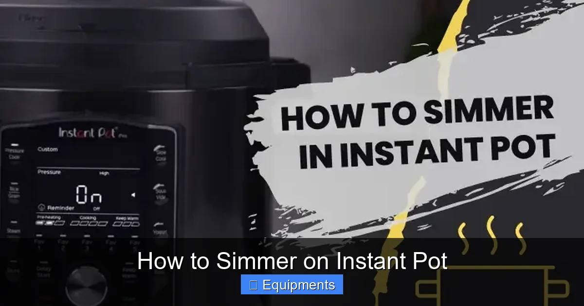 How to Simmer on Instant Pot