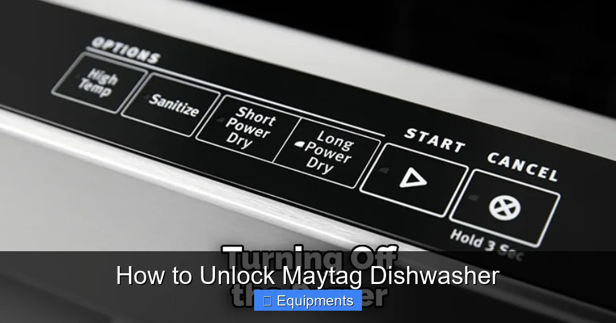 How to Unlock Maytag Dishwasher