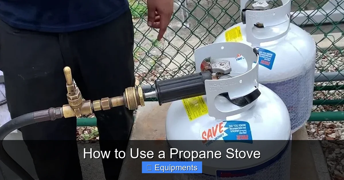 How to Use a Propane Stove
