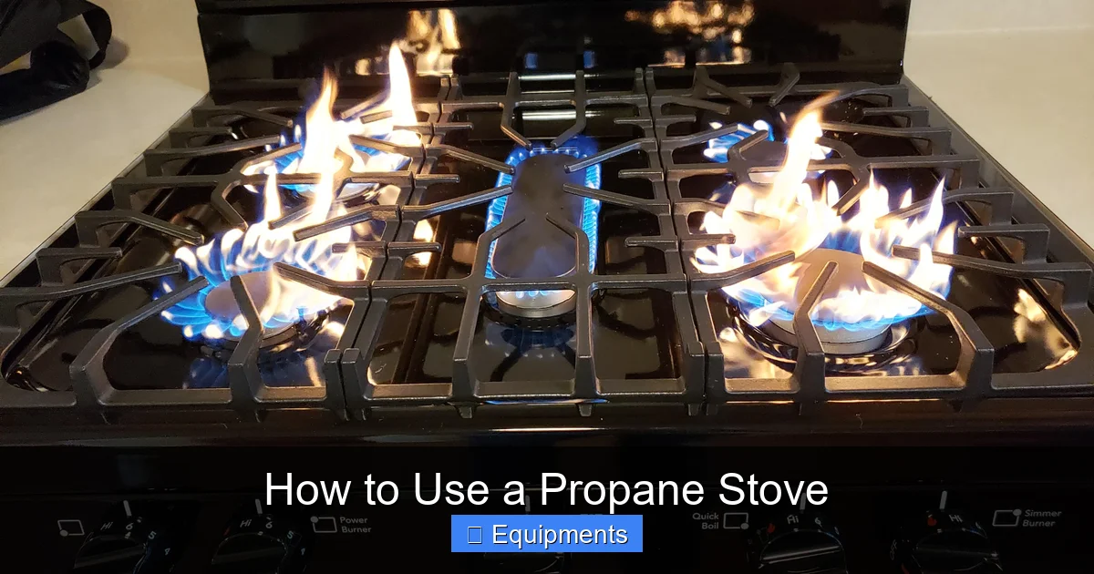 How to Use a Propane Stove