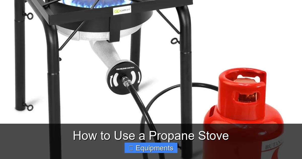 How to Use a Propane Stove