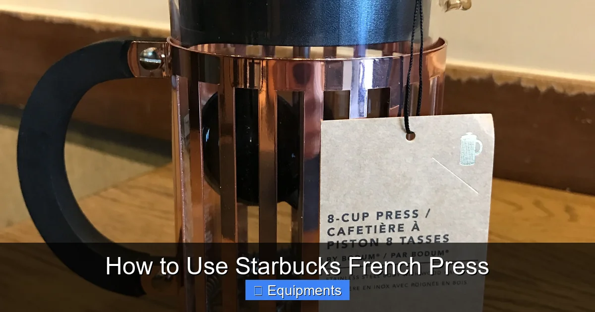 How to Use Starbucks French Press