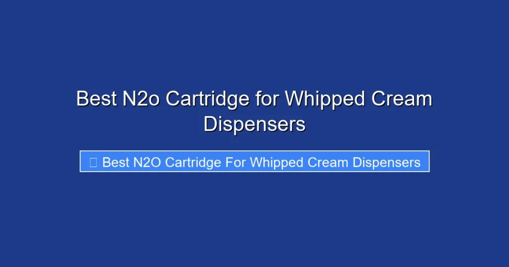 Best N2o Cartridge for Whipped Cream Dispensers