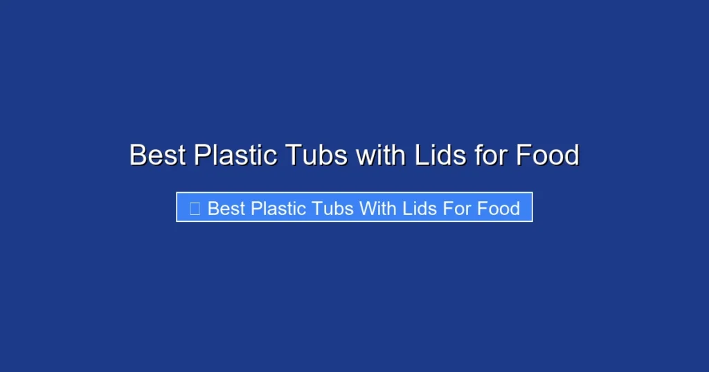 Best Plastic Tubs with Lids for Food