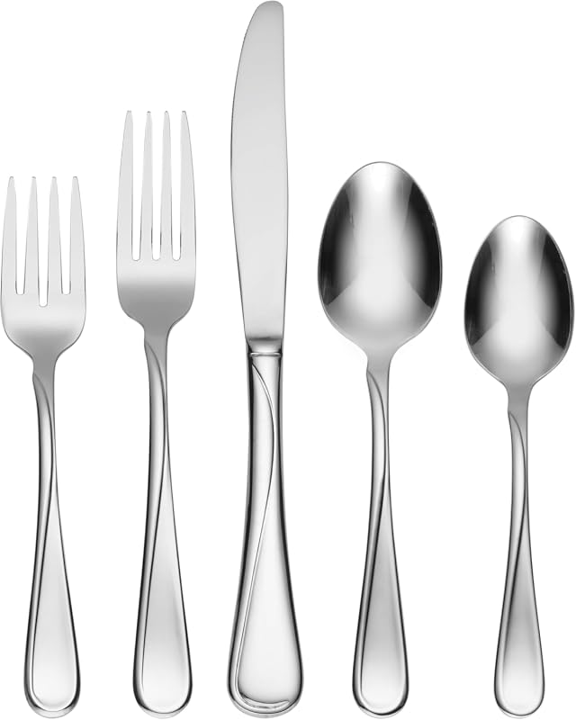 Oneida Flight 45-Piece Everyday Silverware Set for 8 with Serving Utensils