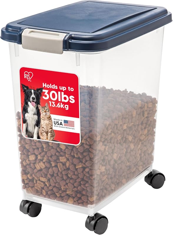 IRIS USA Airtight Dog Food Storage Container, Up to 30 lbs, Attachable
