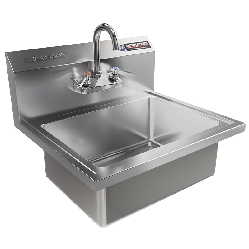 DuraSteel 304 Stainless Steel Wall Mount Commercial Hand Washing Sink 
