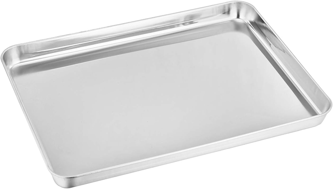 TeamFar Stainless Steel Quarter Sheet Pan for Toaster Oven, 12.4