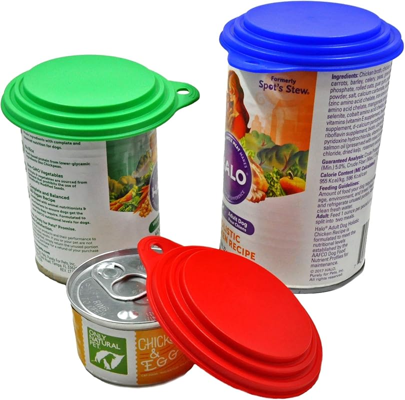 Made in USA Pet Food Can Cover Lids, BPA-Free, Fits Small Medium Large