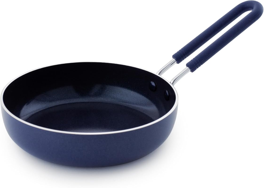 Blue Diamond 5 Inch Mini Egg Frying Pan, Diamond Infused Ceramic Nonst