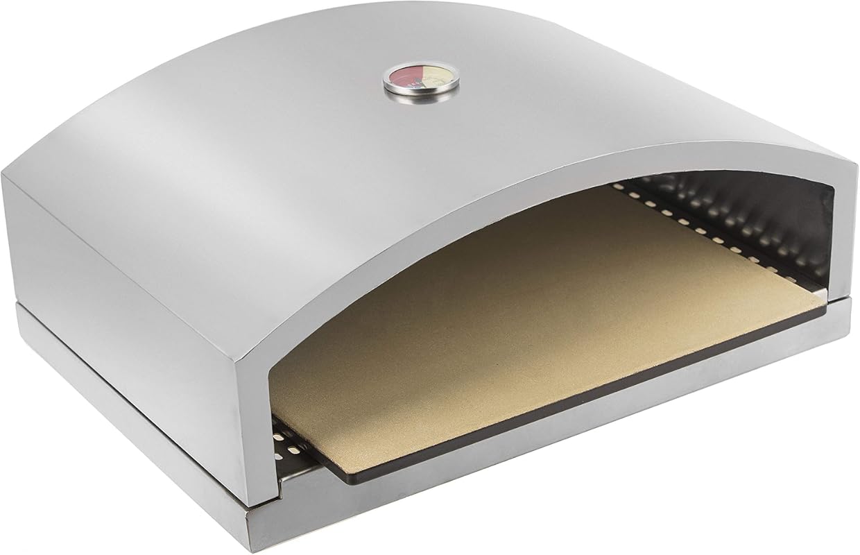 Open Faced Grill Top Pizza Oven with Ceramic Stone for Gas or Charcoal