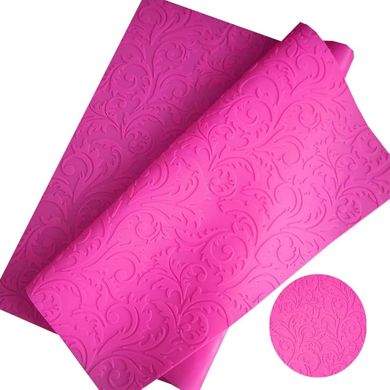 23x15 Inch Silicone Fondant Embossing Mat with Floral Lace Design for Cake Decorating