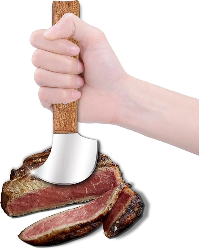 Rocker Ulu Knife, One-Handed Adaptive Curved Cutting Tool Ideal for Ha