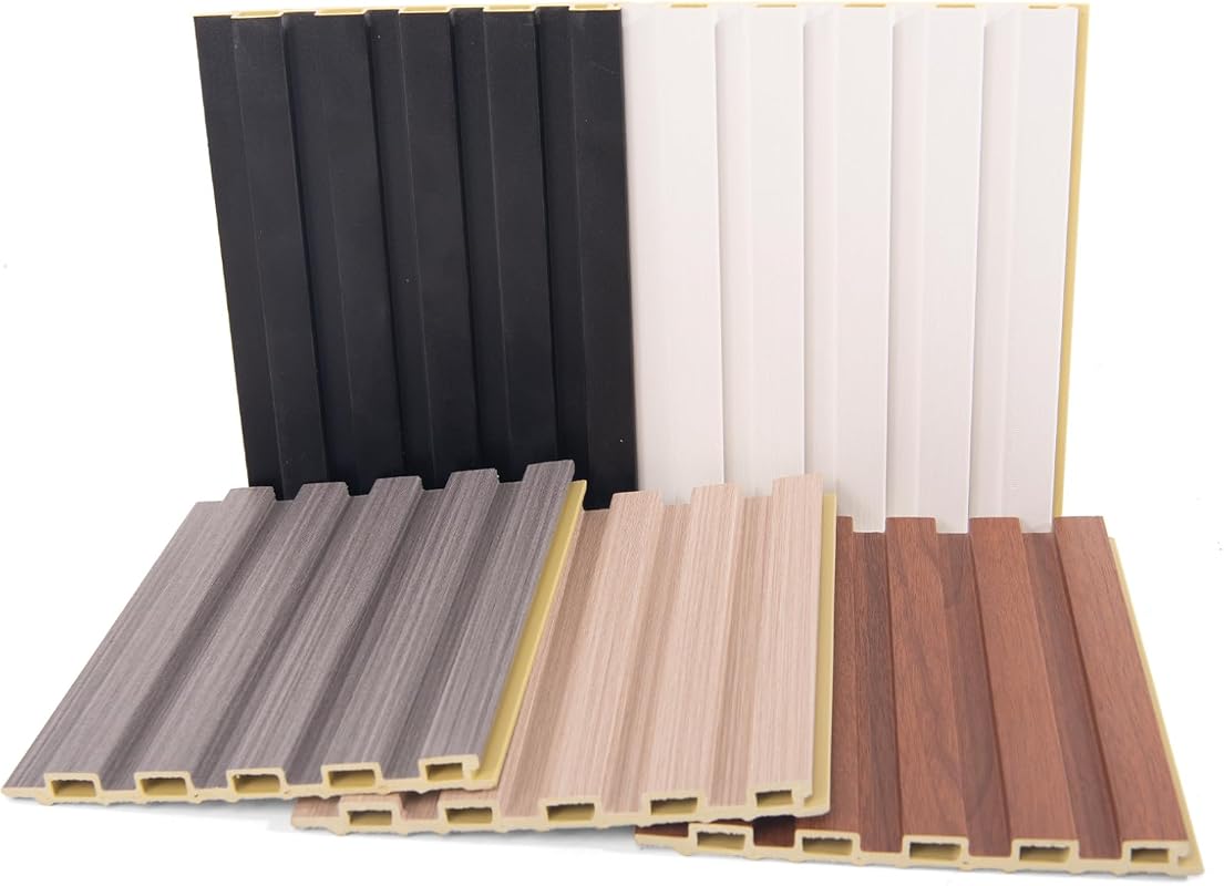 Art3d WPC Soundproof 3D Slat Wall Panels for Interior Decor, TV Backgr