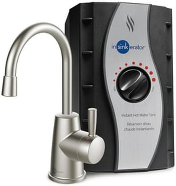 InSinkErator HOT250 Instant Hot Water Dispenser with Satin Nickel Single-Handle Faucet