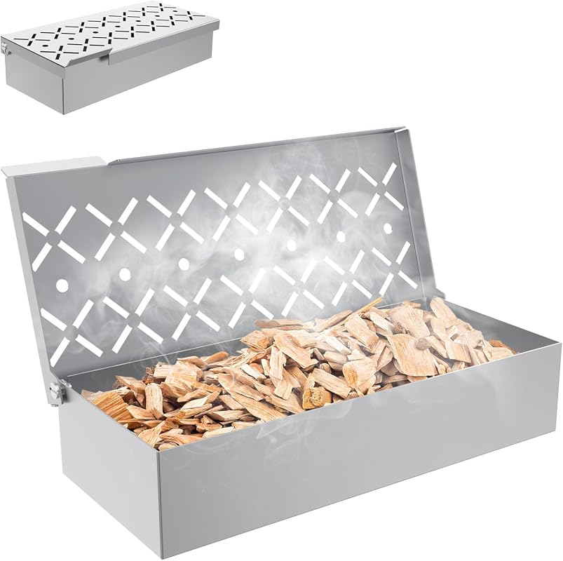 7576 Stainless Steel Smoker Box for Weber, Napoleon, Charbroil, Traege