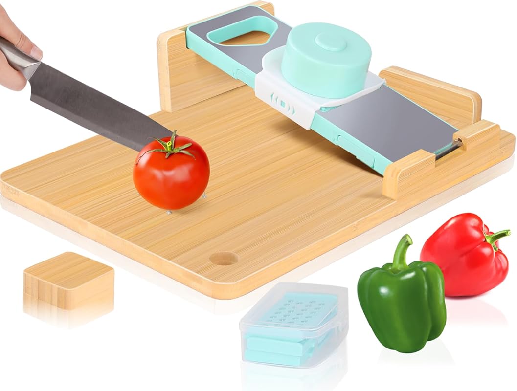 Easy-to-Use Adaptive One-Handed Cutting Board with Bread Stops and Ste