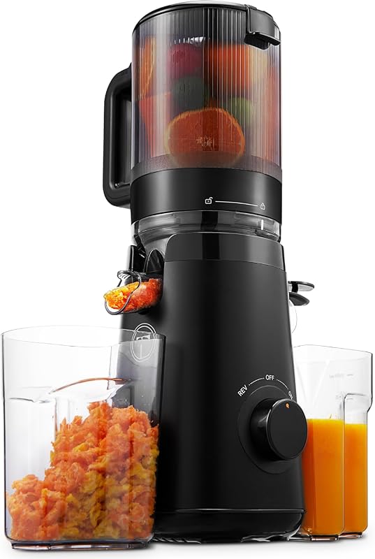 TUUMIIST Cold Press Juicer with 5.3-Inch Extra Large Feed Chute for Wh