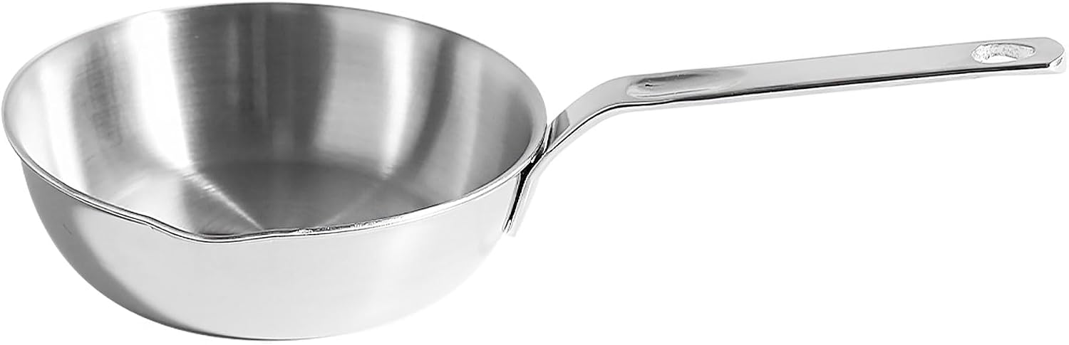 IMEEA 4.7 Inch Ultra Small 304 Stainless Steel Egg Frying Pan for One 