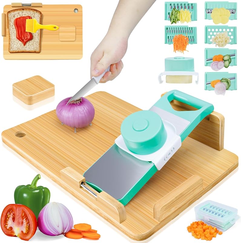 Adaptive One-Handed Cutting Board with Steel Spikes, Handicap Kitchen 