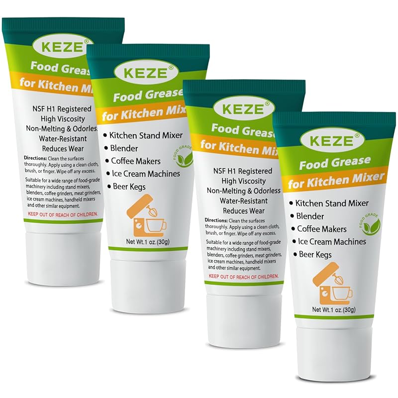 Keze Food Grade Grease 1 oz 4-Pack - Sanitary Lubricant for Kitchen Mi