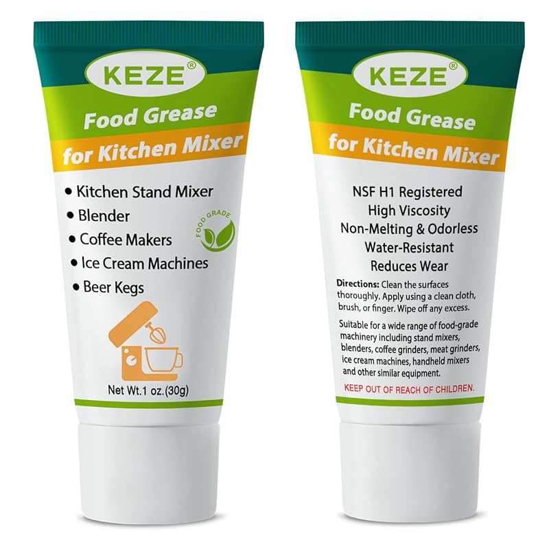 Keze Food Grade Lubricant 1 oz 2-Pack - Odorless Equipment Lube for Ki