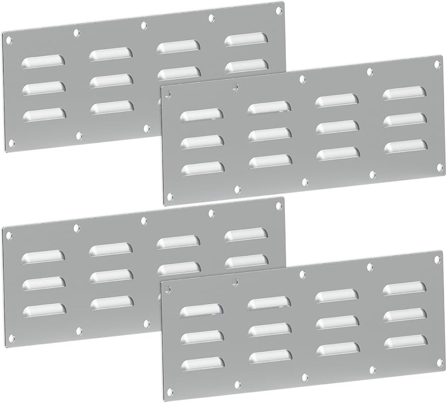 4 Pack Stainless Steel Grill Venting Panel for Outdoor Kitchen, 15" x