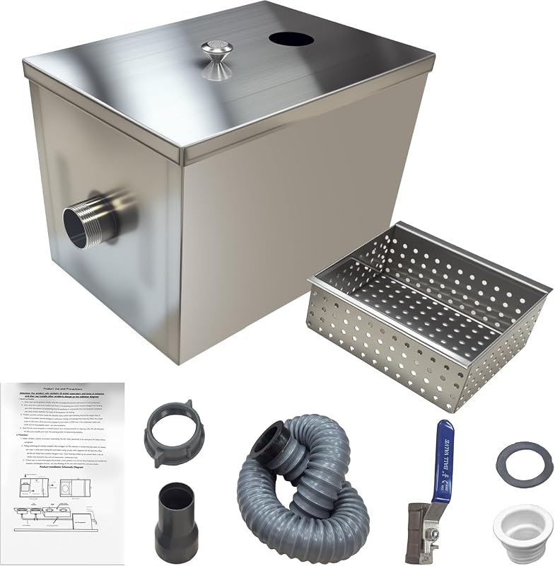 Stainless Steel Grease Trap Interceptor for Restaurant, Kitchen, and C