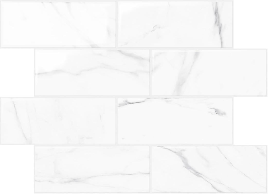 STICKGOO Extra Thick Subway Tile Peel and Stick Backsplash, Commercial