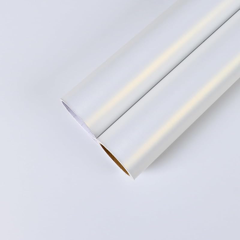 CHIHUT Extra Wide 30x236 Inch White Stainless Steel Contact Paper Peel