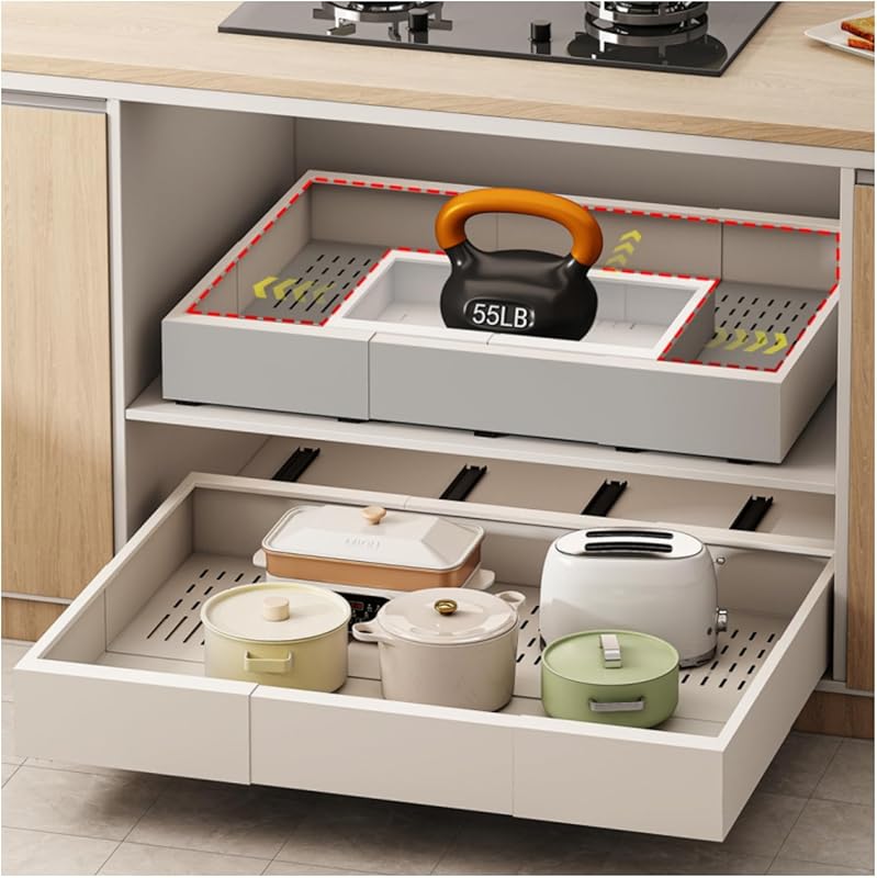 Expandable Pull Out Cabinet Organizer Width 23"-31" Depth 17"-24" with