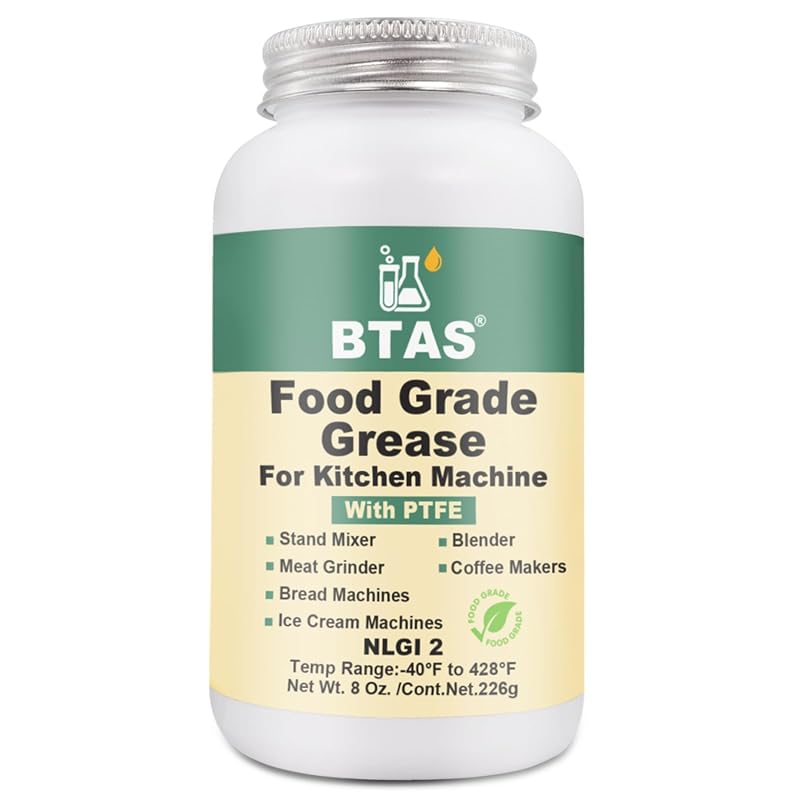 BTAS Food Grade Grease 8oz - Sanitary Lubricant for Kitchenaid Mixers,