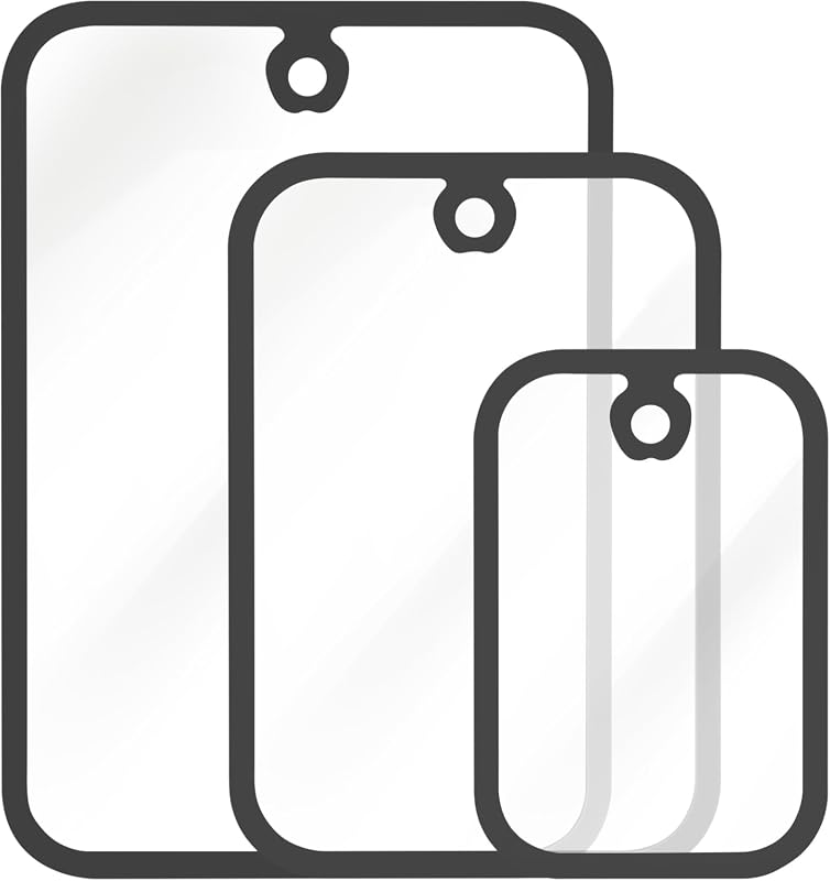 Tempered Glass Cutting Boards Set of 3, Heat Resistant and Scratch Res