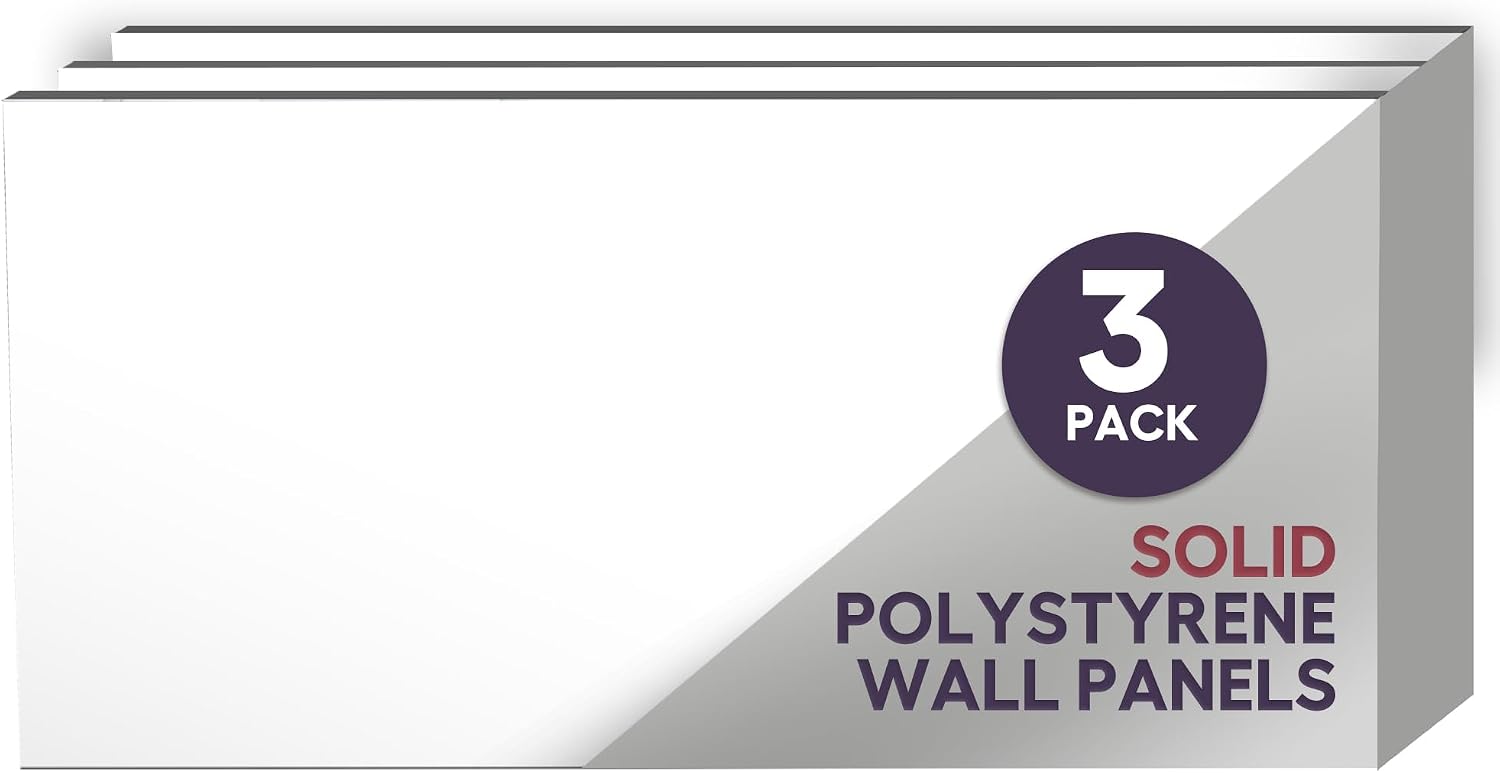 Solid Polystyrene Wall Protection Panels 80x36 Inch, Waterproof Durabl
