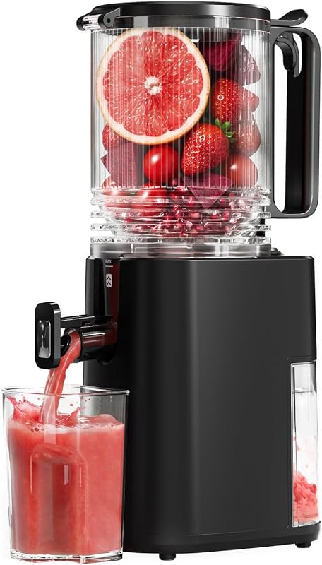 Cold Press Juicer with 5.5-Inch Wide Feed Chute for Whole Fruits and V