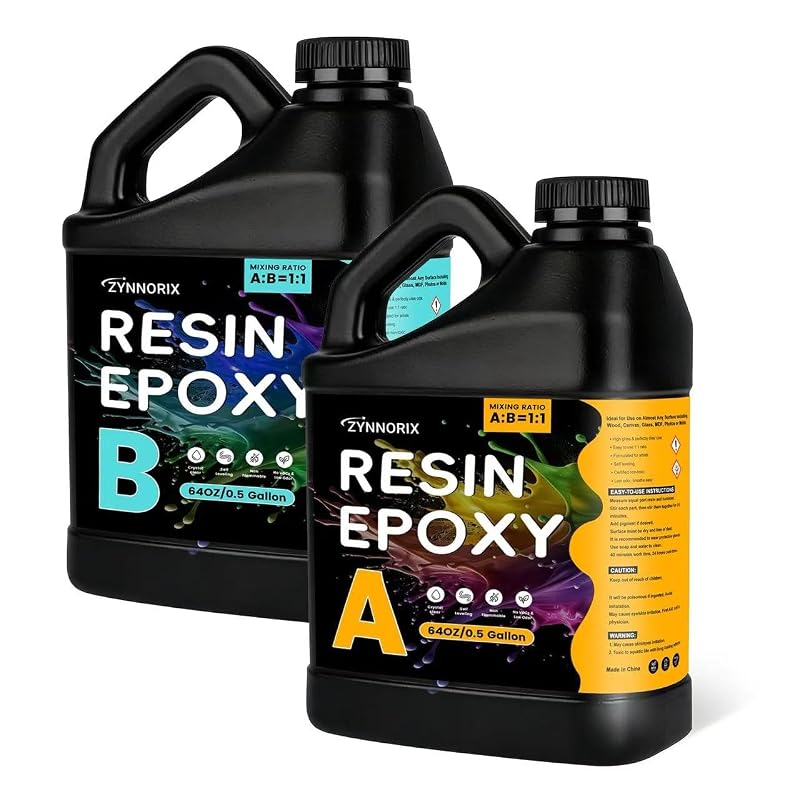 1 Gallon High Gloss Food Safe Epoxy Resin Kit, UV Resistant for DIY Ar