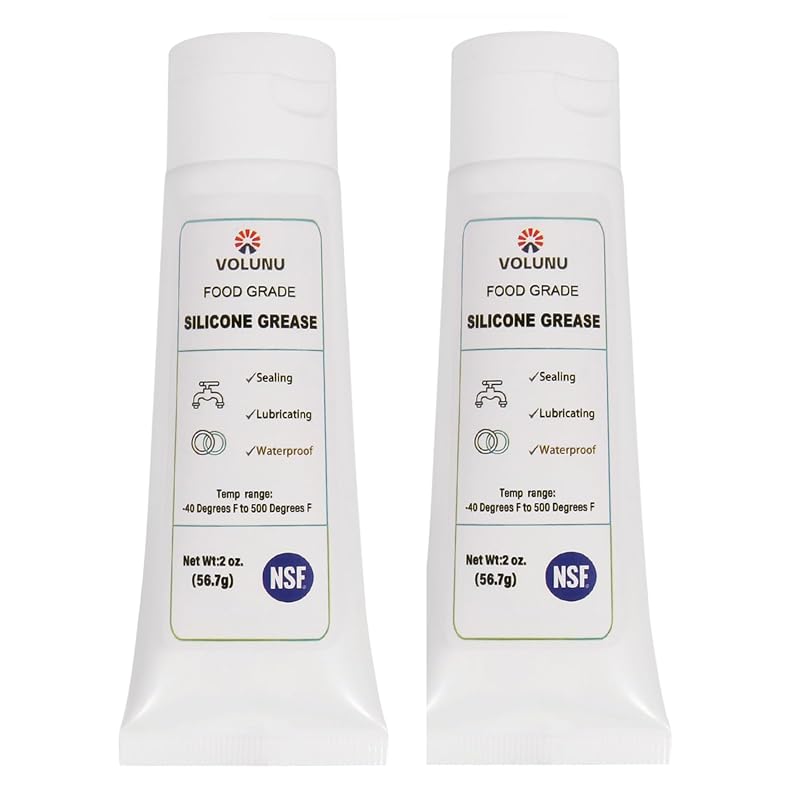 Food Grade Silicone Grease 4oz 2-Pack - NSF Approved Waterproof Lubric