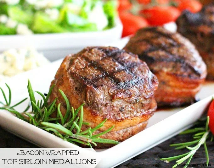 Bacon Wrapped Sirloin in Oven
