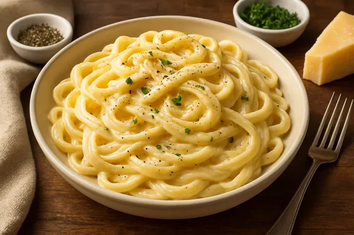 Homemade Alfredo Sauce with Milk
