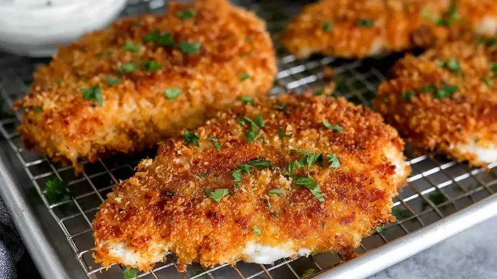 Panko-crusted Oven-‘fried’ Chicken