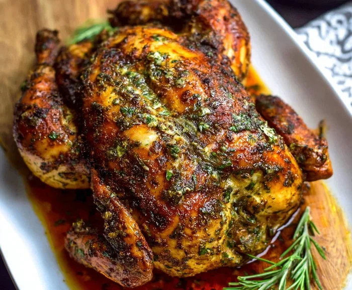 Garlic Butter Crispy Roast Chicken