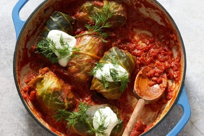 Cabbage Rolls Ukrainian Recipe with Dill